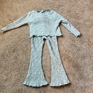 Ribbed bell bottom set